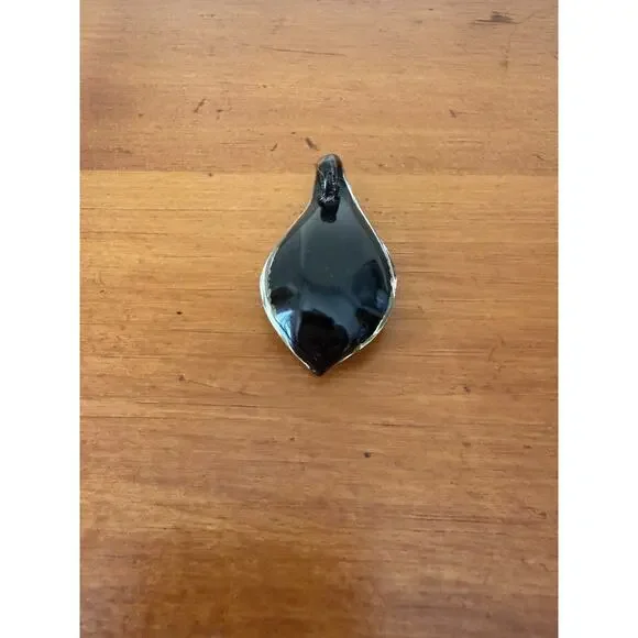 Art Glass Pendant Necklace Blue Floral + Extra Pendant Murano Style - Picture 13 of 15